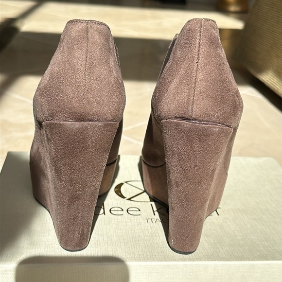 dee keller leather platform shoes color brown size 35​​​​​ - Picture 4 of 8